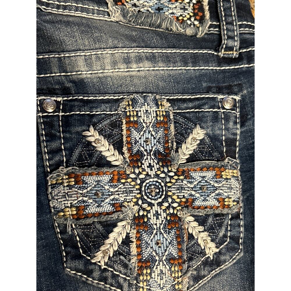 Grace in L.A. Bootcut Aztec Cross Jeans - Picture 12 of 12